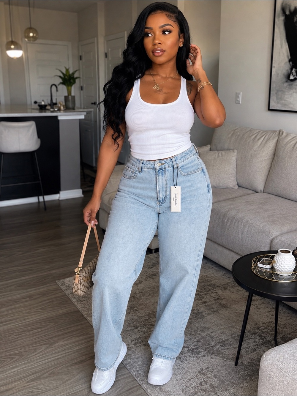 Juicy Couture Light Blue Boyfriend Jeans